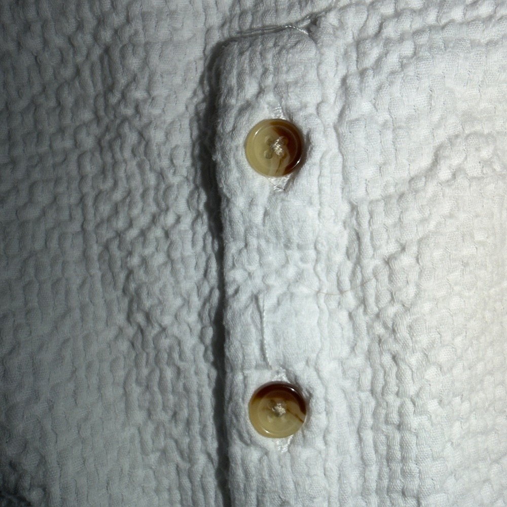 Pilcro and the Letterpress Anthropologie White Textured Cotton Tunic XS White - Picture 8 of 8